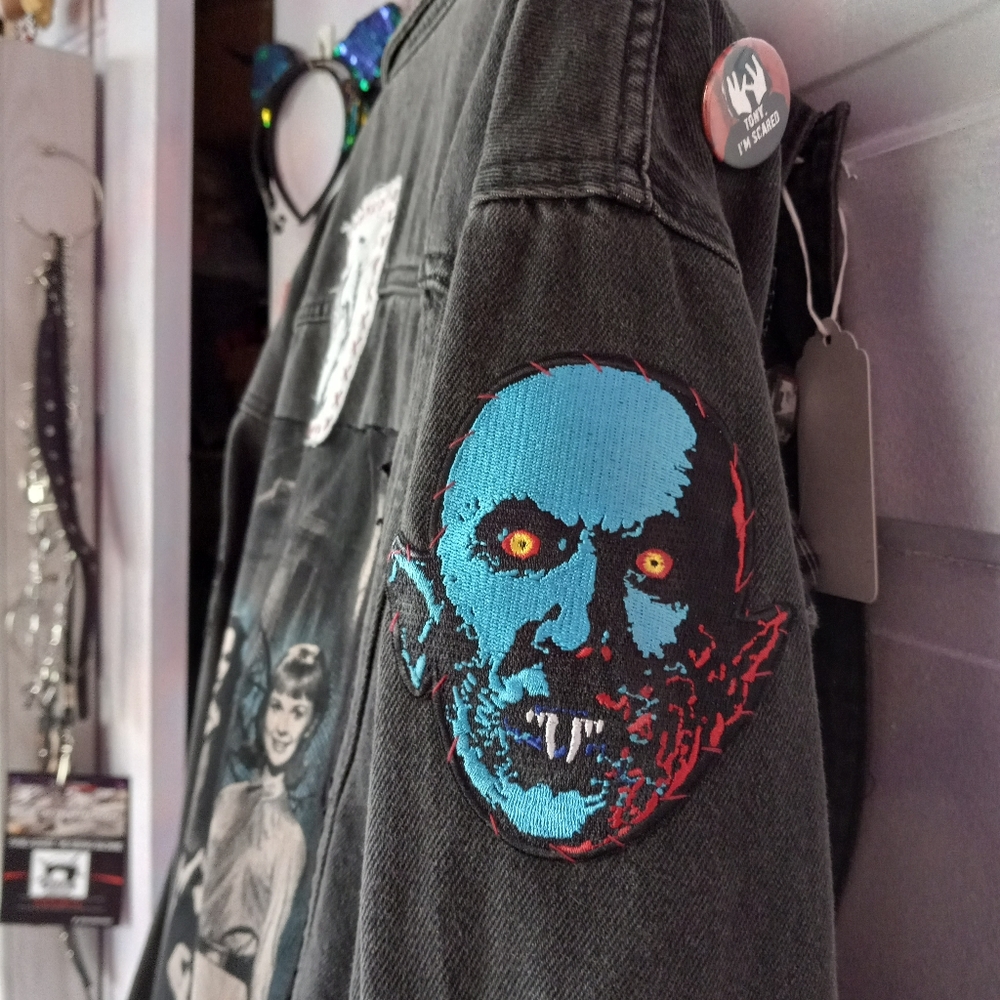 Nosferatu 6- custom RAGE Classic Horror lovers OOAK jacket! STOLEN! - Picture 5 of 16